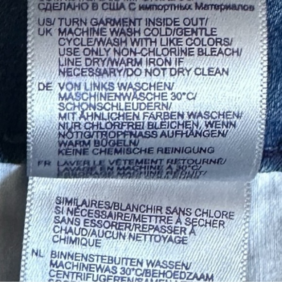 NYDJ Straight Leg Jeans Size 16 Blue High Rise Stretch Denim NWT Made in USA - Picture 8 of 9